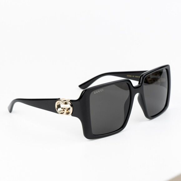 NEW Gucci GG1692S 001 Black Grey Square Women Sunglasses main image 11